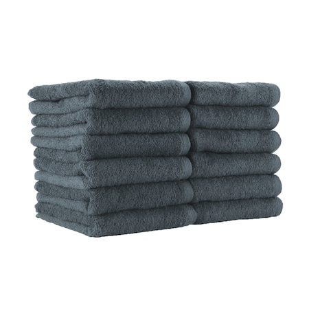 Monarch Brands Salon Towels Jr, 16in x 27in, Charcoal, 180PK BBJ-1627-2.5CHA-CS